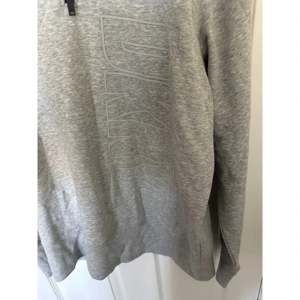 DKNY Mens Pullover Sweatshirt XL Gray Quarter Zip Long Sleeve Casual Top